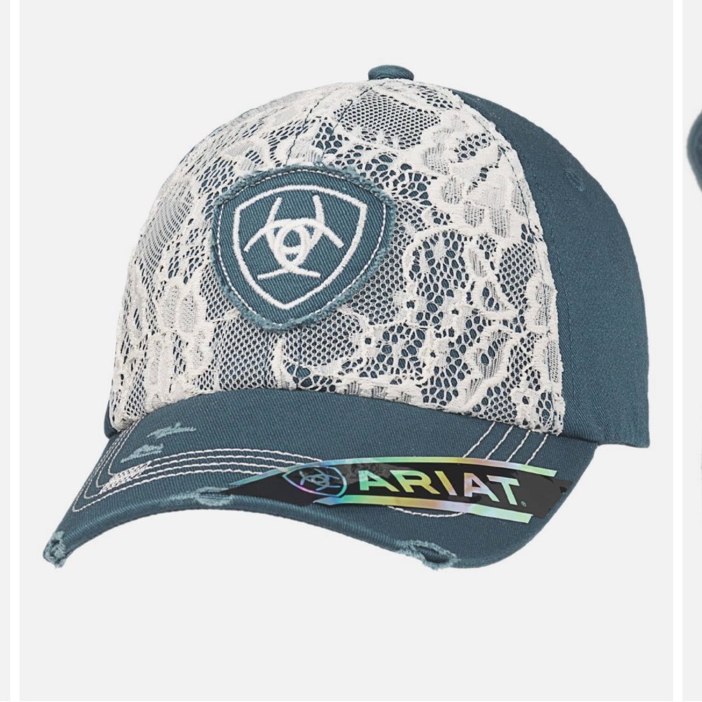 Ariat Teal Lace Baseball Cap